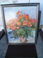 Blumen Aquarell im Rahmen, Original, signiert '84!