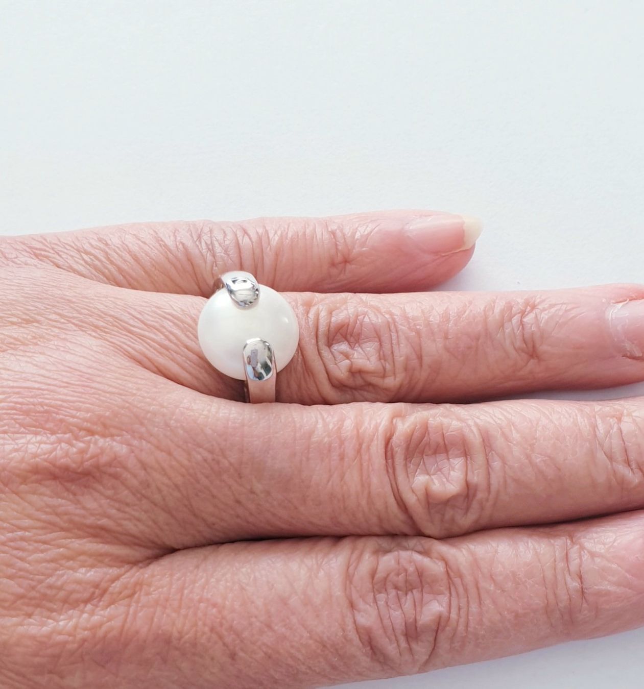Anelli: Silberring 925 mit Echt Perlen, modern & elegant - Neu – Nuovo e nell'imballaggio originale da Uetikon am See venduto da Coralreef 6