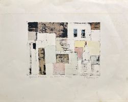 HEINER BAUER LITHOGRAPHIE SIGNIERT  KÜNSTLERPROBE MIT WIDMUN