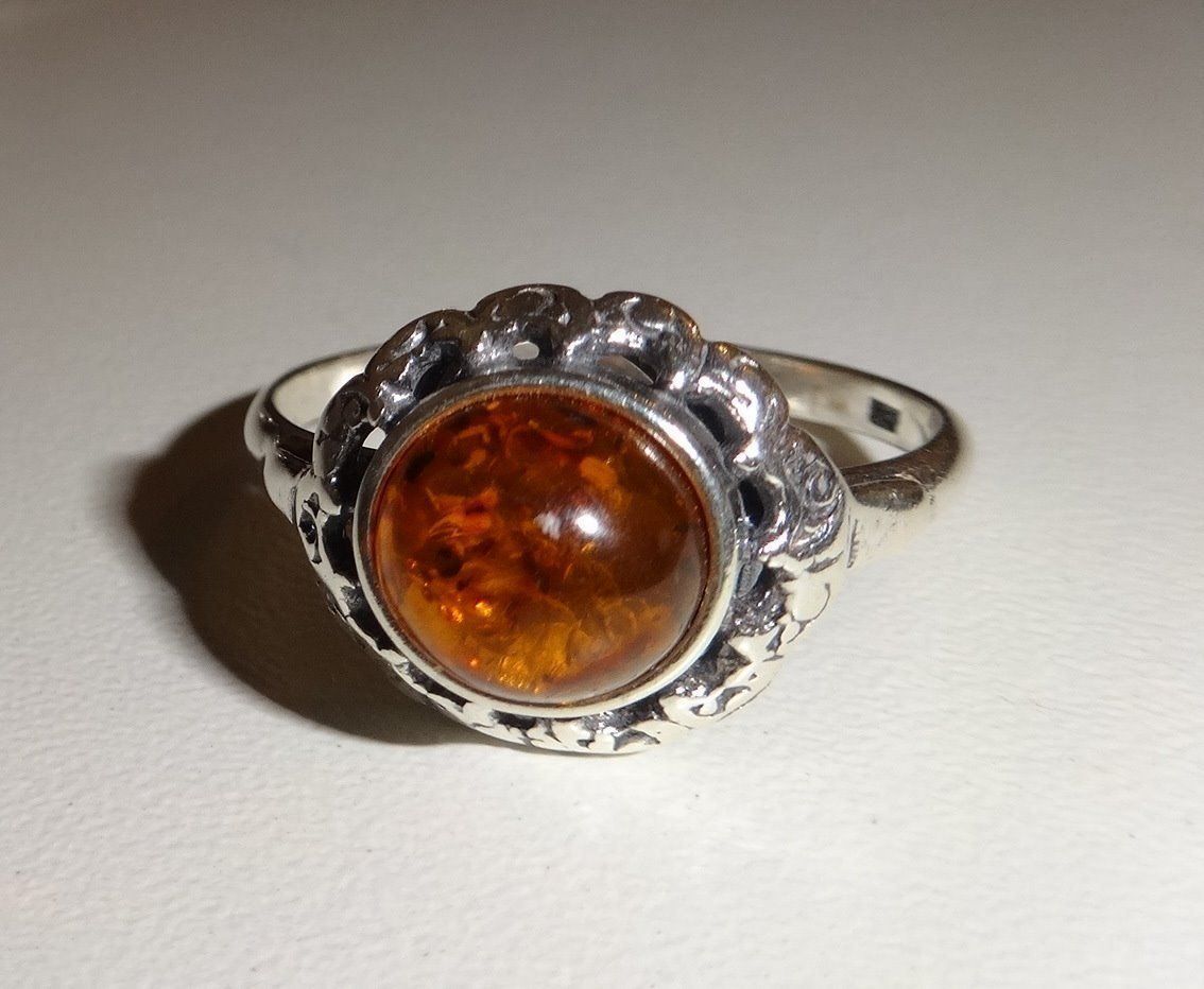 Anelli: ECHT! * Bernstein RING 925 Silber VP 75,- – Nuovo e nell'imballaggio originale da Visp venduto da steinschmuckwelt 3