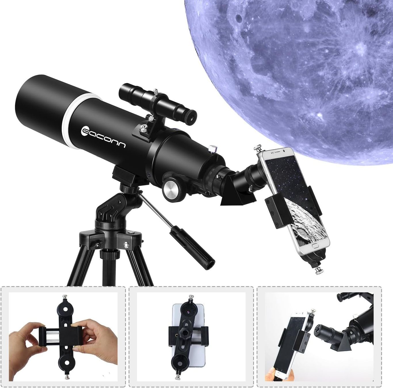 Telescopi: Teleskop Astronomie 80mm 600mm Refraktor mit Rucksack – Nuovo e nell'imballaggio originale da Schaffhausen venduto da AllesMussRaus90 4