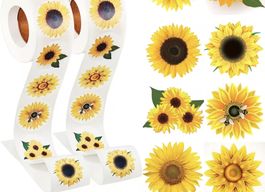 Sonnenblumen Sticker Rolle, Aufkleber Neu  