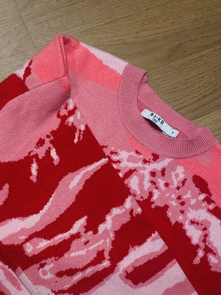 Na-kd Pullover & Sweatshirts: NA-KD 💕 Pullover Pink Muster Oversized NAKD Marmoriert – Gebraucht aus Gibswil von Engelsgleich 3