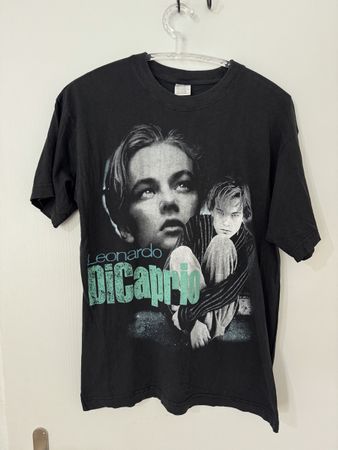 Leonardo DiCaprio T-Shirt Vintage Grösse XL fit M Schwarz