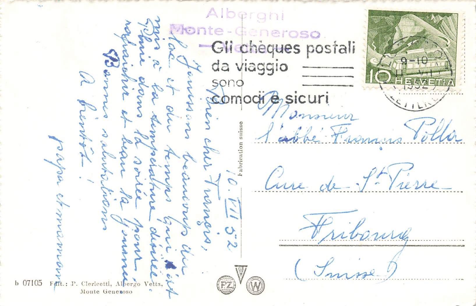 Cartoline postali: Monte Generoso – Usato da Biasca venduto da Blenio71 1