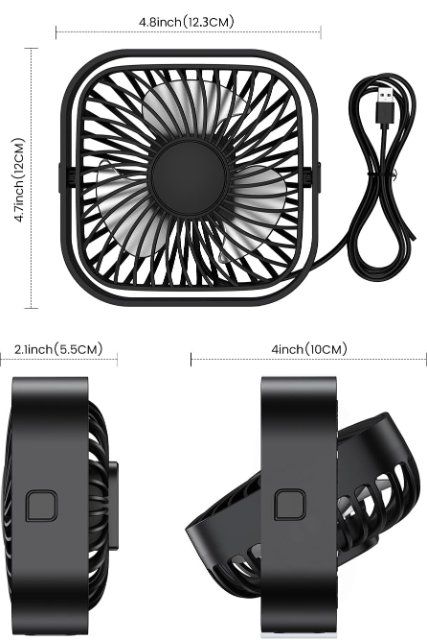 Ventilatori: 2 Stück USB Mini Tischventilatoren 360° – Nuovo e nell'imballaggio originale da Châtelaine venduto da topshop.switzerland 2