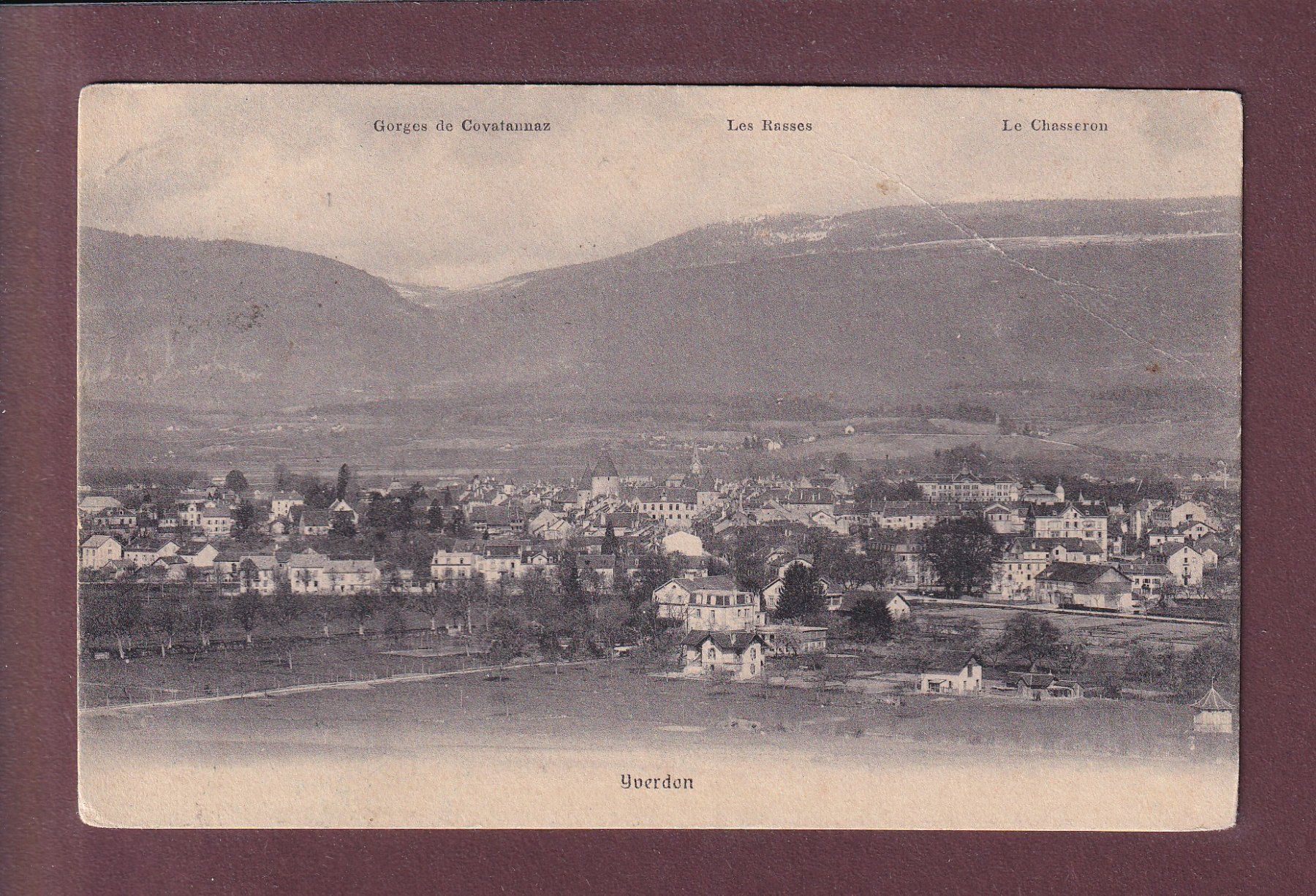 Ansichtskarten: YVERDON - 1908 // pli // – Gebraucht aus Pully von nicecards