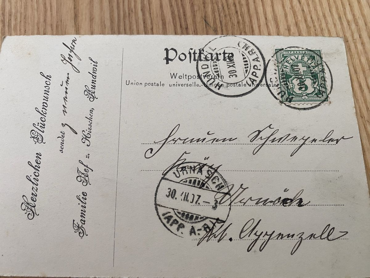 Cartoline postali: Rarer Ak von Hundwil – Usato da Mosnang venduto da Goldwasser 3
