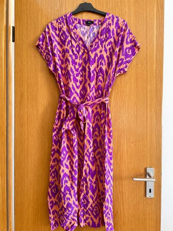 Abito donna C&A fantasia viola arancio taglia M