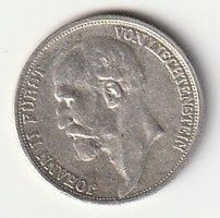 50 Rp Liechtenstein, 1924, Silbermünze