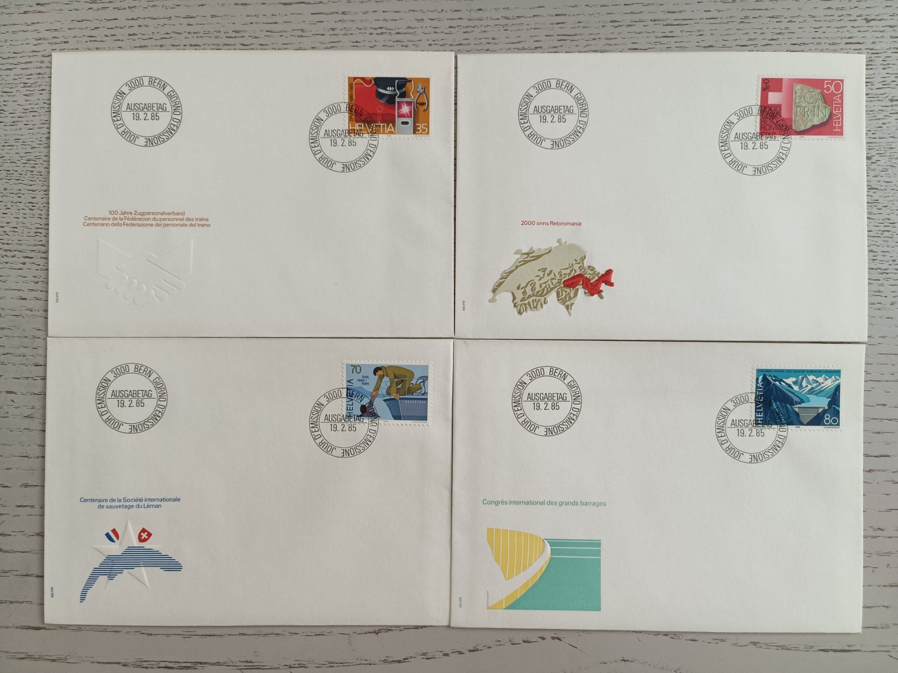 Alle Briefmarken: 1985 FDC Werbemarken Einzelwerte – Neu (gemäss Beschreibung) aus Dübendorf von goeggi79