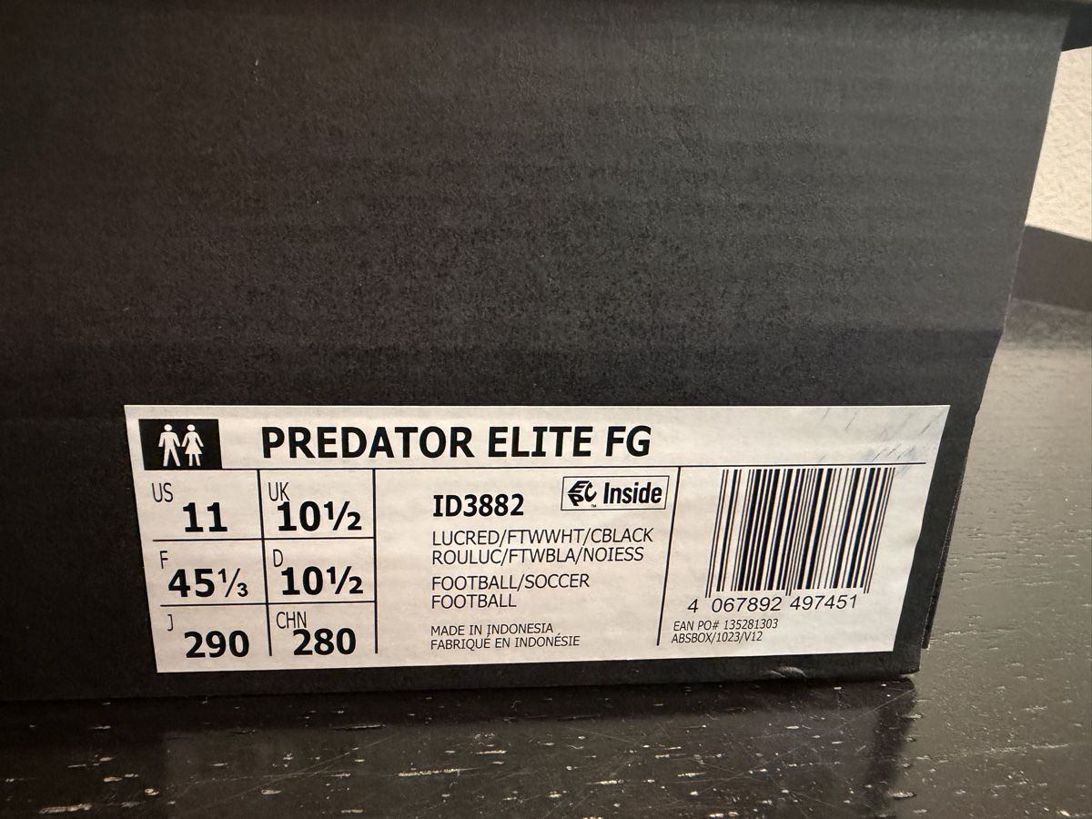 Adidas Scarpe da uomo: Adidas Predator Elite FG 45 1/3 ID3882 – Usato da Felsberg venduto da Peter.jurga 9