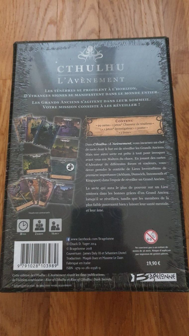 Giochi: Cthulhu L'Avènement NEUF – Nuovo e nell'imballaggio originale da Puidoux venduto da Svreber 1