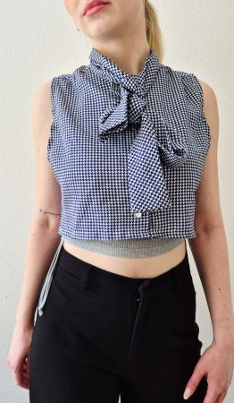 TOP BLUSE S 36 MIT SCHLEIFE,  TOP ZU ROCK JEANS HOSE JACKE