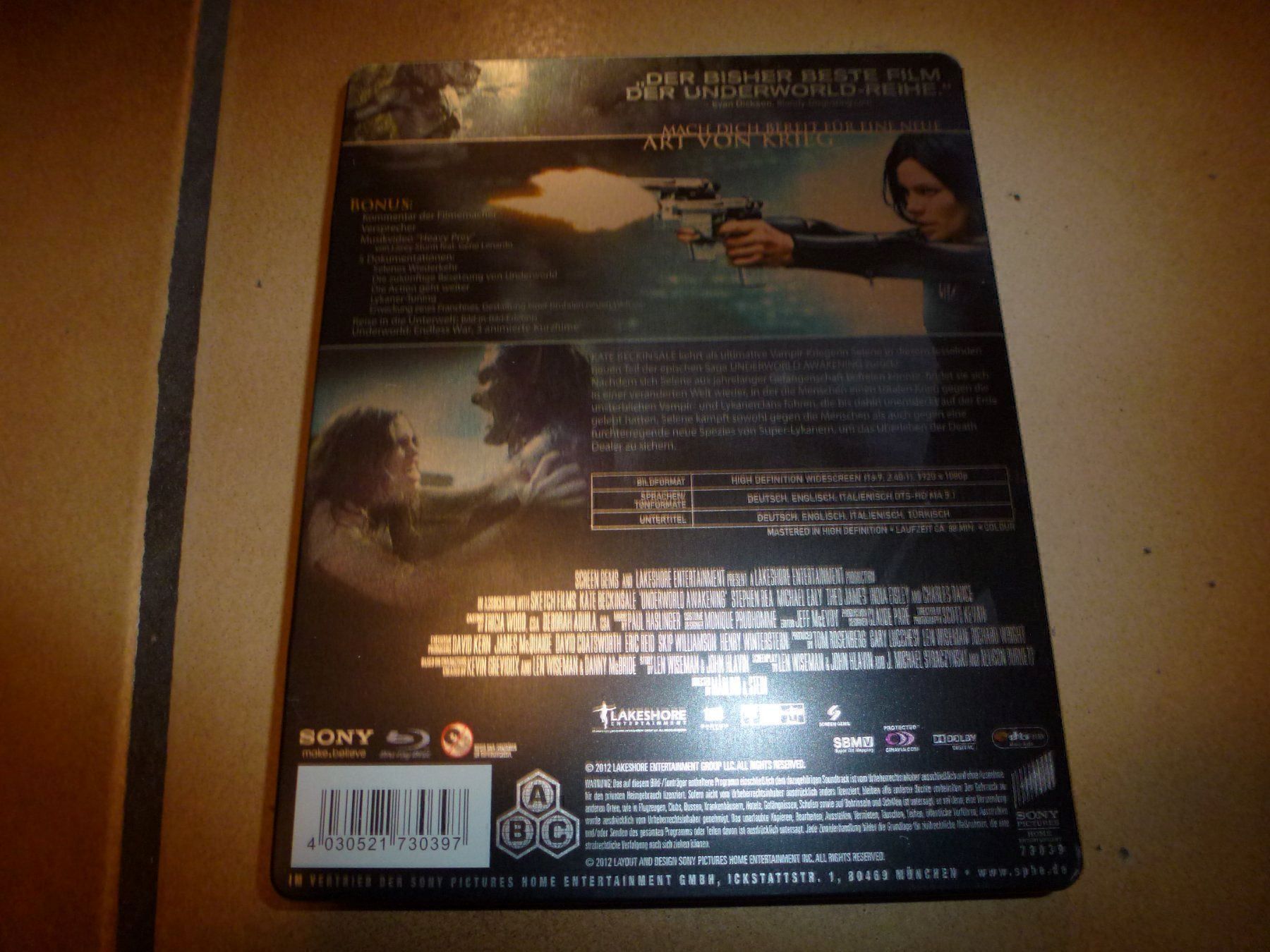 Tutti i DVDs: Underworld Awakening BLU-RAY STEELBOOK – Usato da Olten venduto da Disc-Ausverkauf 2