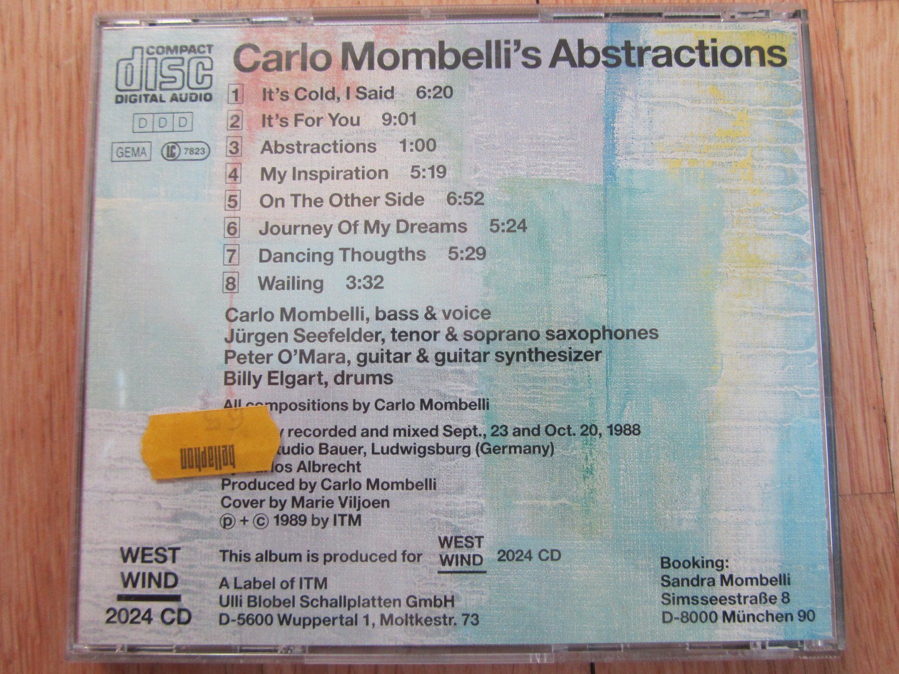 CD: Carlo Mombelli:   ABSTRACTIONS   /   JAZZ – Usato da Seengen venduto da mikelele 1