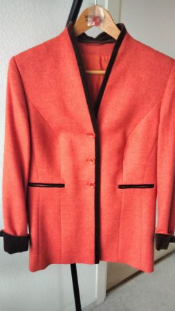 Longblazer Orange mit Samt, v. Bauer Gr. 42