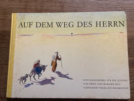 Buch/Bilderbuch *AUF DEM WEG DES HERRN* Weihnachten Antik