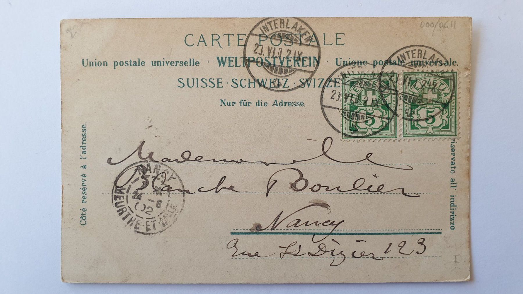 Cartoline postali: Jungfrau. Interlaken. Wegeneralp. 2 alte Ansichtskarten. – Usato da Goldach venduto da armando_r 3