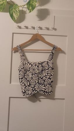 Blumenmuster Leinentop von MNG