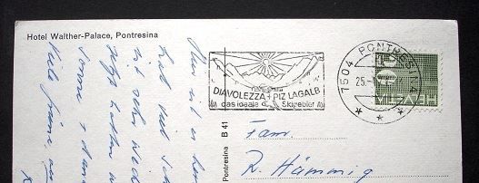 Cartoline postali: PONTRESINA Hotel Walther-Palace – Usato da Jona venduto da philajona 1