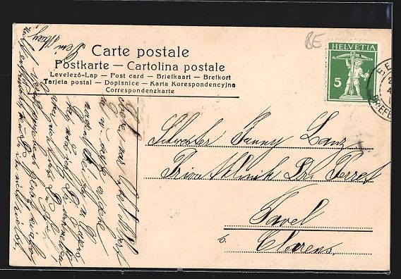 Cartoline postali: Hilterfingen am Thunersee, Uferpartie mi – Usato da Berlin venduto da bartko-reher 1