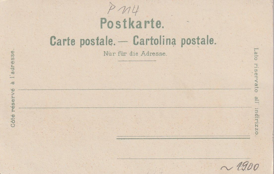 Ansichtskarten: P 114 Ragaz,  ≈ 1900 – Gebraucht aus Freienbach von Bhaltis 1