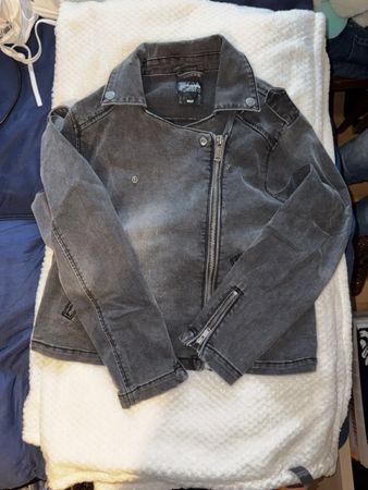 Chicoree Women's Moto Jacket, Size M, Distressed Look