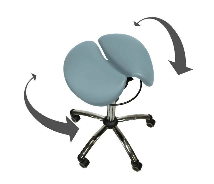 Sgabelli: Sattelhocker mit Swing-Mechanismus HELLBLAU – Usato da Schaffhausen venduto da Praxis-Nova 5