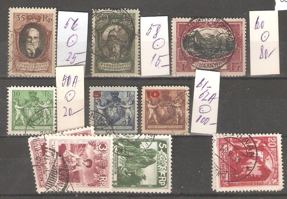 Tous les timbres: FL 11 Werte gest. – D'occasion à Lausanne par Whorvath