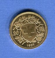 (175) 20 Fr. 1897 Vreneli Top Stgl Gold
