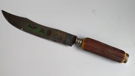Jagdmesser Solingen, Edelstahl, Kunst Horngriff (W9)