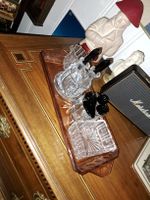 Antikes Kristall Set, Glas, Öl essig salz Pfeffer art deco
