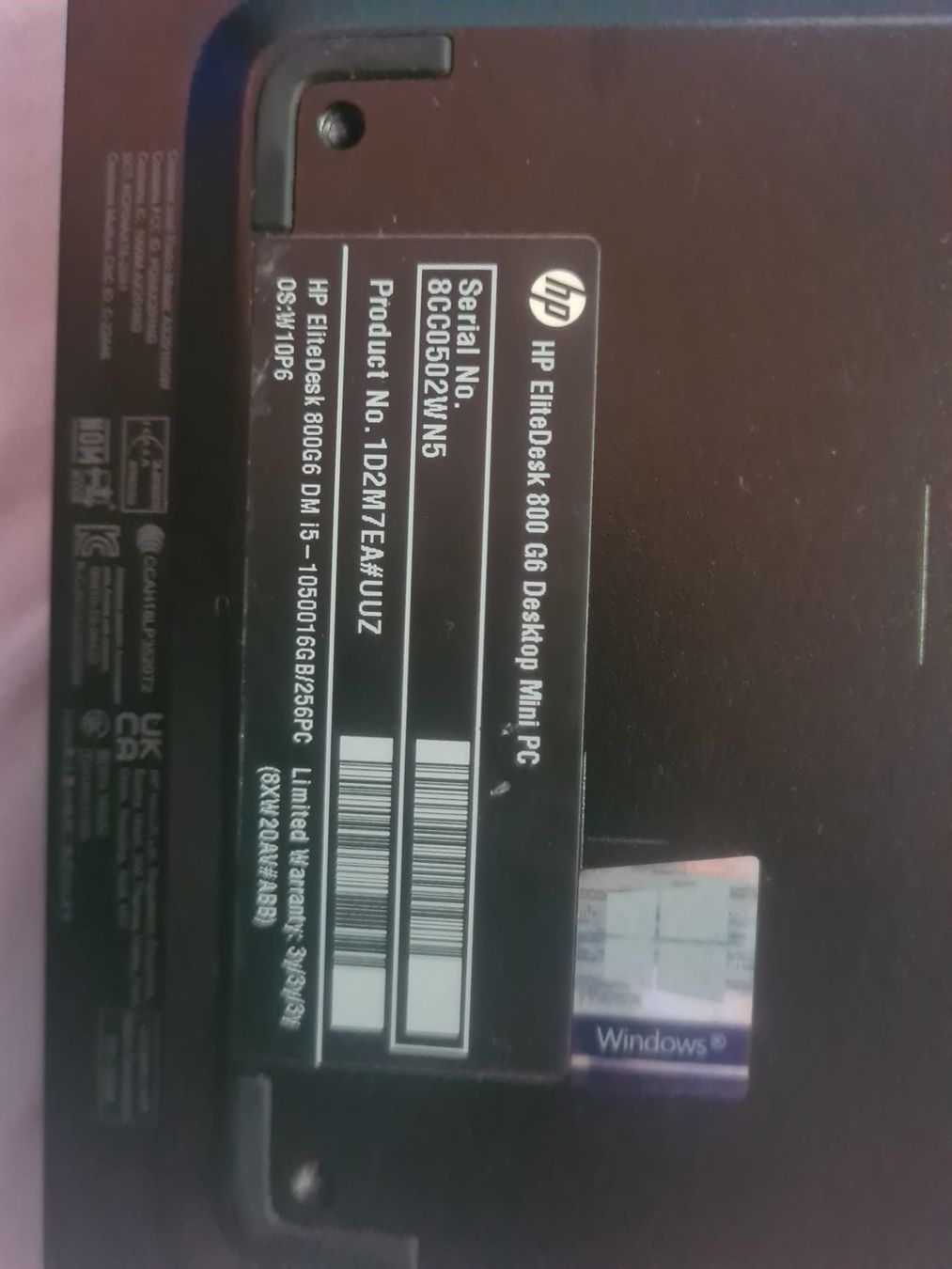 Hewlett Packard PC: HP EliteDesk 800 G6 Desktop Mini PC – Usato da Rüeggisberg venduto da rapidu 2
