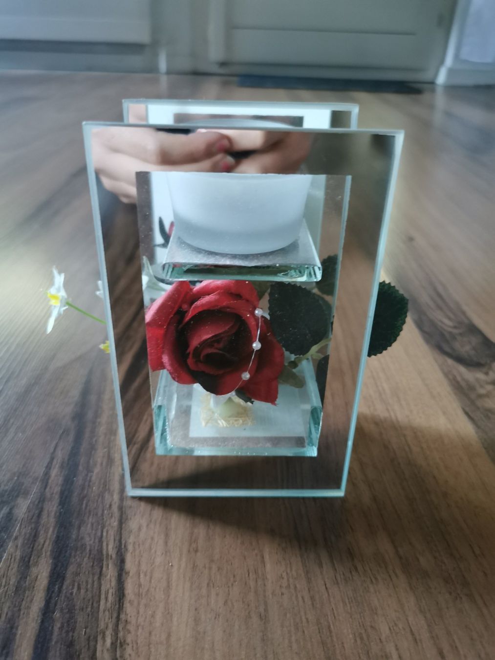 Tutte le decorazioni: Deko - Kerzenlicht aus Glas mit Rose – Nuovo (secondo la descrizione) da Glattfelden venduto da sut_q8d2