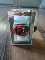 Deko - Kerzenlicht aus Glas mit Rose