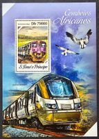 Sao Tome und Principe-Mi Block 934 ** (2013) Bahnmotive