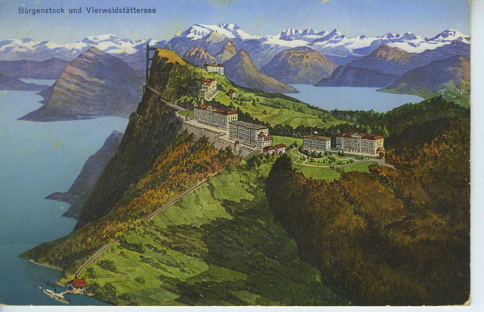 Cartoline postali: Bürgenstock und Vierwaldstättersee – Usato da Schleitheim venduto da Pmschlaate