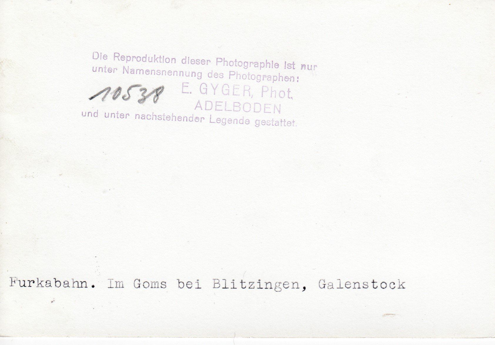 Ansichtskarten: Blitzingen  VS  -  Gomserlandschaft bei BLITZINGEN – Gebraucht aus Brig von Valcards54 1