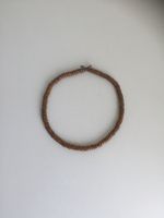 Halskette oder als Armband (Holz Rondellen Braun) bis 45cm