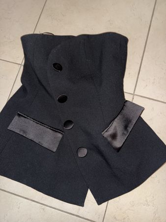 Zara Corsage-Top schwarz Gr. S