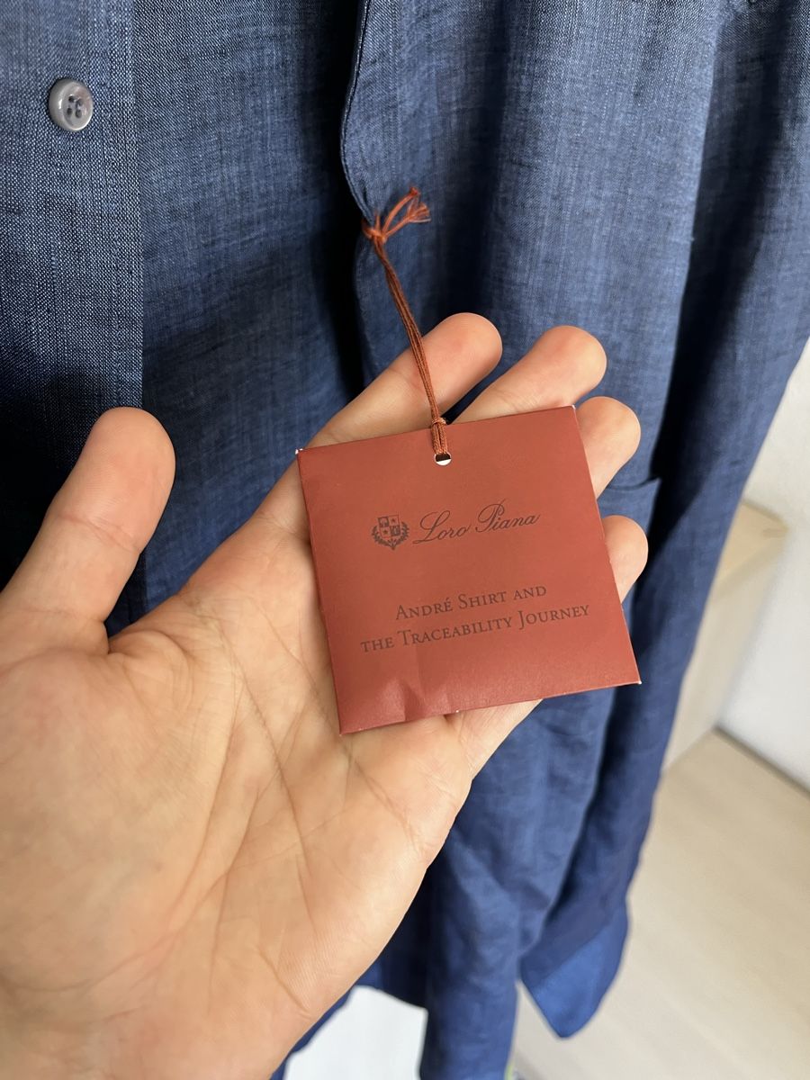 Loro Piana Camicie: Loro Piana Linen Shirt – Nuovo e nell'imballaggio originale da Genève venduto da 3M_JR 1