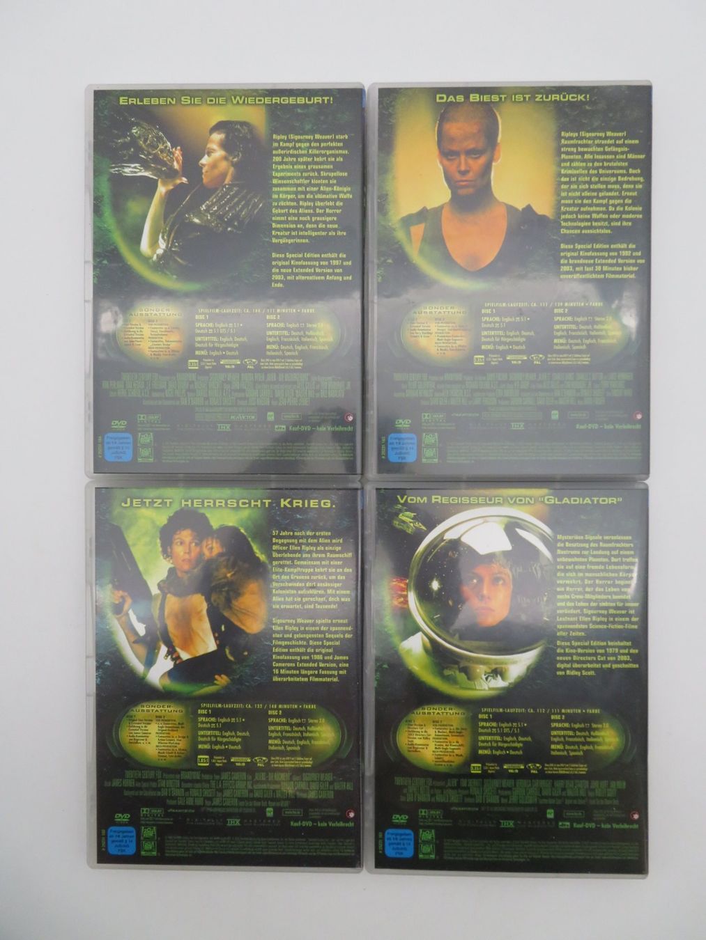 Alle DVDs: Alien Quadrilogy – Gebraucht aus Reinach BL von WBZ-Flohmarkt 7