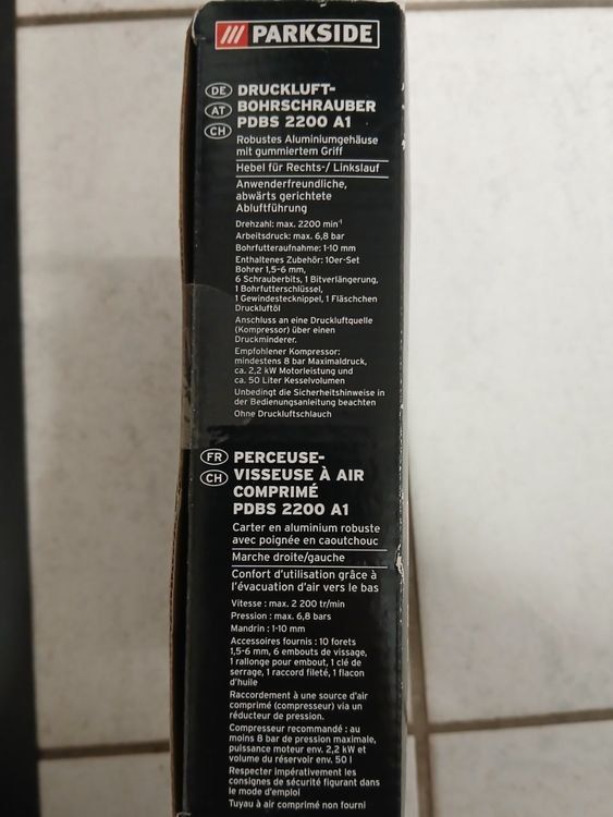 Parkside Bohrmaschinen: Druckluft-Bohrschrauber von Parkside – Gebraucht aus Rickenbach LU von kel_2zfz 2