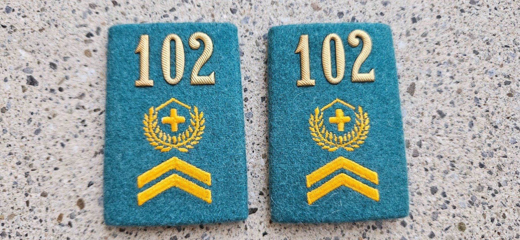 Schweizer Armee Placchette & Badge: *** Patten /Schulterschlaufen mit Nummer *** – Usato da Riedholz venduto da fr_sIruP