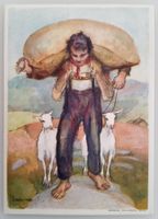 Bundesfeierpostkarte Nr.54b - 1931 - Senn mit Ziegen
