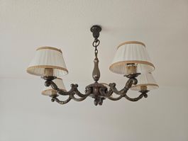 Antike Messing-Hänge -Lampe, 5-flammig ***