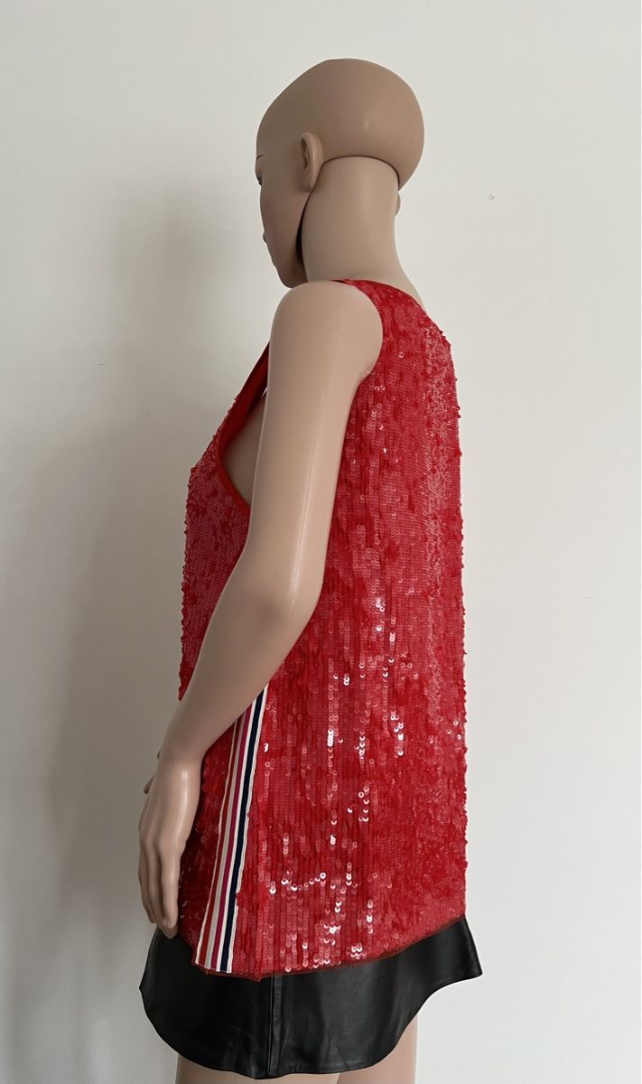 Marc Cain Tops: Marc Cain Pailletten Top, rot, 3/38 – Gebraucht aus Bergdietikon von pinkerton13 3