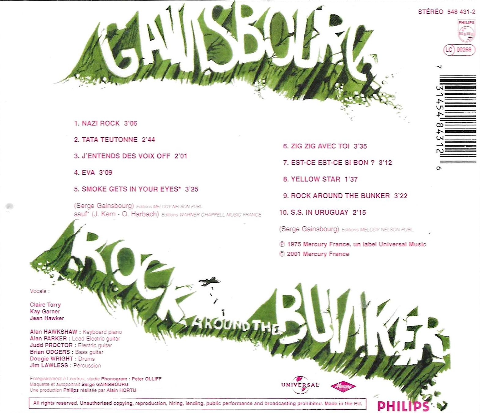 CD: Serge Gainsbourg - Rock Around The Bunker – Usato da Savagnier venduto da Ne2065 1