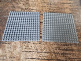 lego 3867 lot de 2 pièces Dark Bluish Gray Baseplate 16 x 16